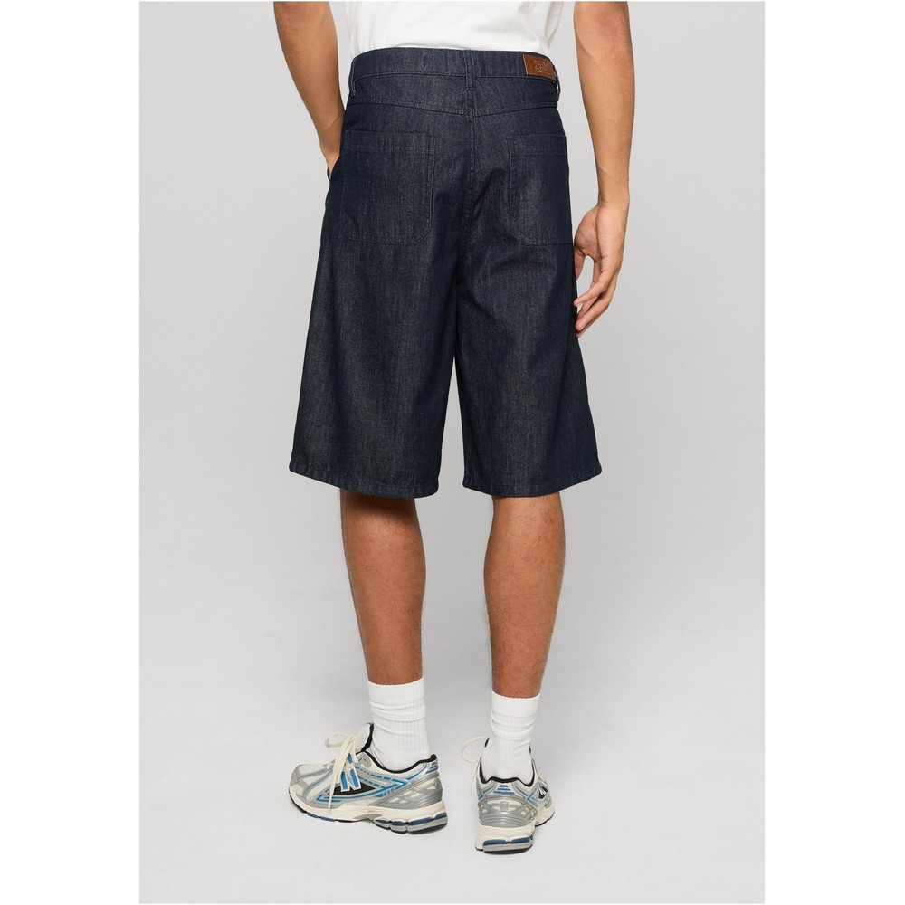 Urban Classics - Pleated Denim Pantalon court - Bleu